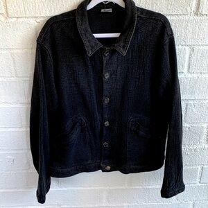 CP Shades Linen Cotton Textured Natural Fibers Button Up Jacket sz M